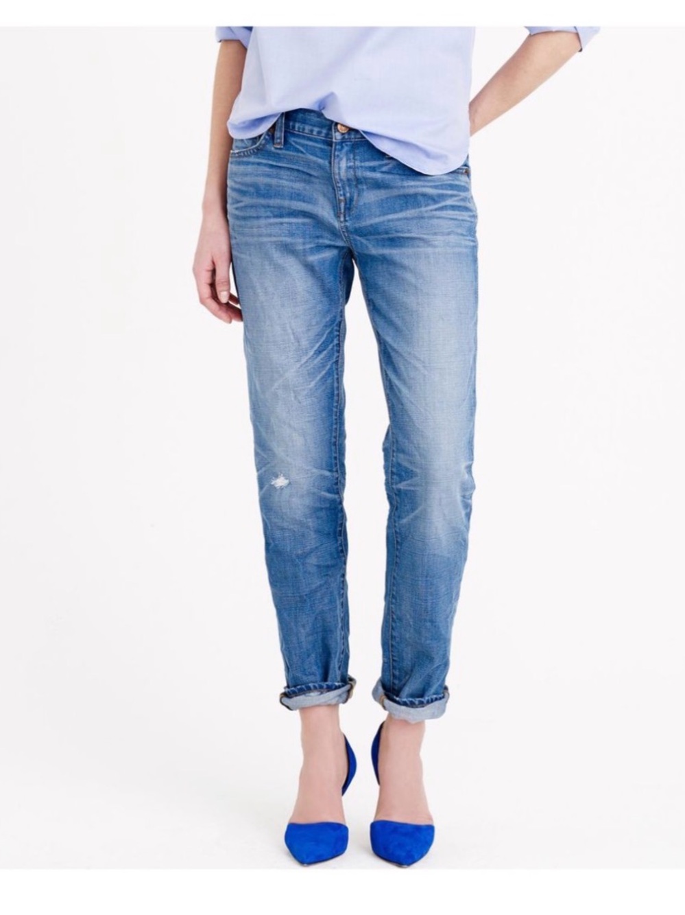J. Crew Blue Slim Broken-in Boyfriend jeans size 28